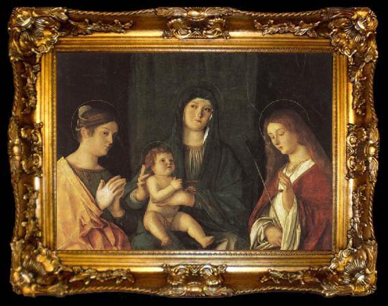 framed  Giovanni Bellini Madonna and Child Between SS.Catherine and Ursula, ta009-2